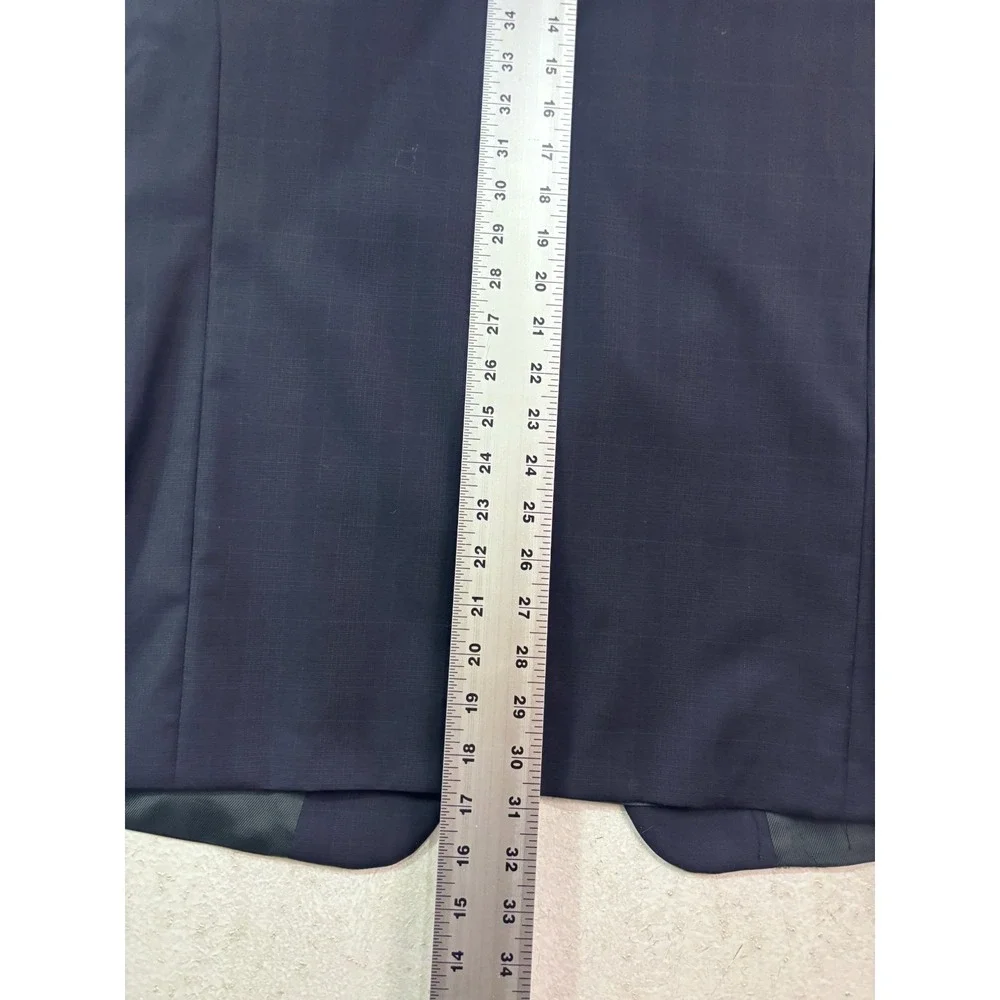 Burberry‎ London 43R Kensington Black Plaid Blazer Jacket Sport Suit Coat USA
